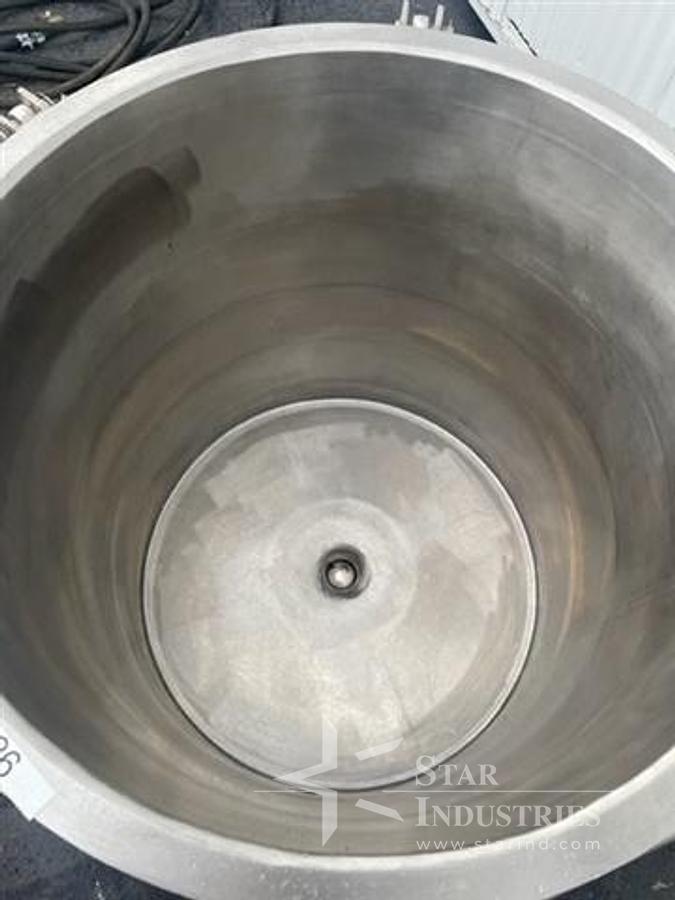 Used 300 GALLON STAINLESS CONE BOTTOM TANK