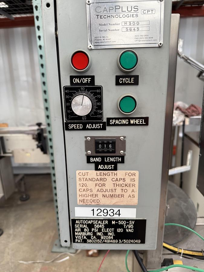 Used Marburg Auto Capsealer, M-500-SV