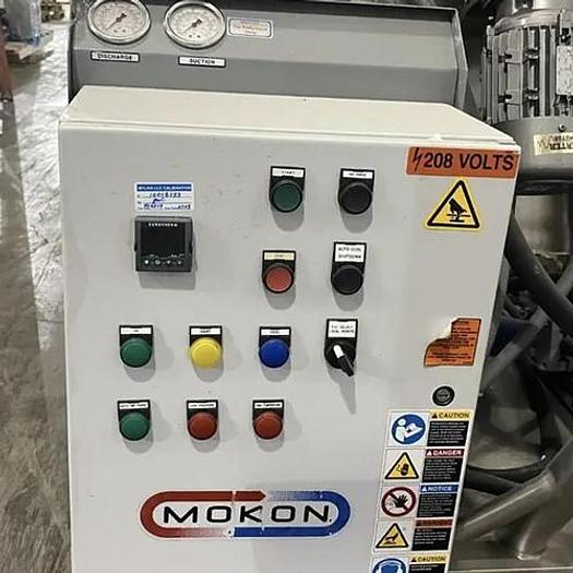 Used 10 gallon Lee Tri-Mix Turbo Shear vacuum mixing kettle, model 10D12T,