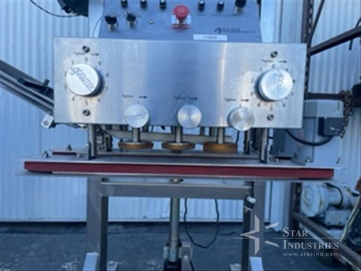 Used Accutek Capper w/ Cap Feeder Elevator