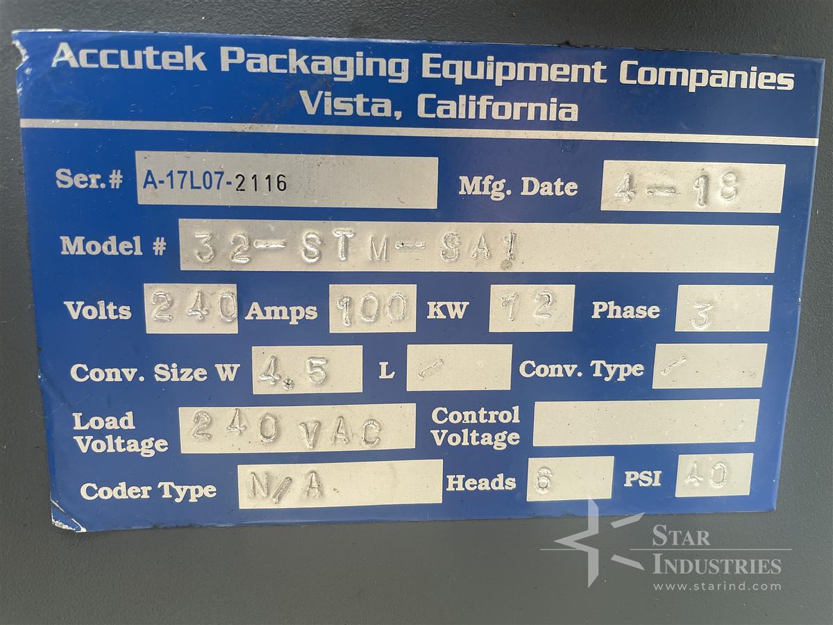 Used Accutek AccuSteam "Phase Fire" Steam Tunnel
