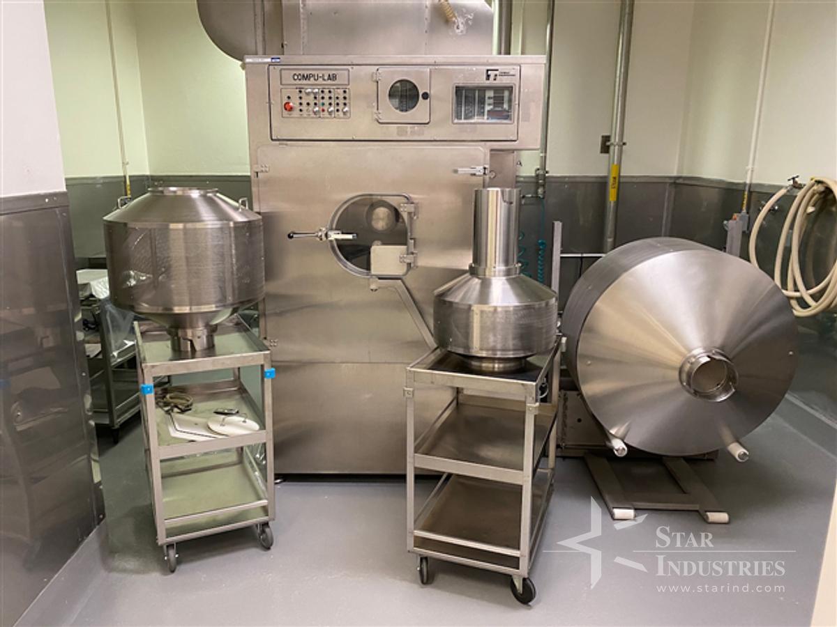 Used Thomas Compulab Coating Pan w/ 36", 24" & 12" Pans