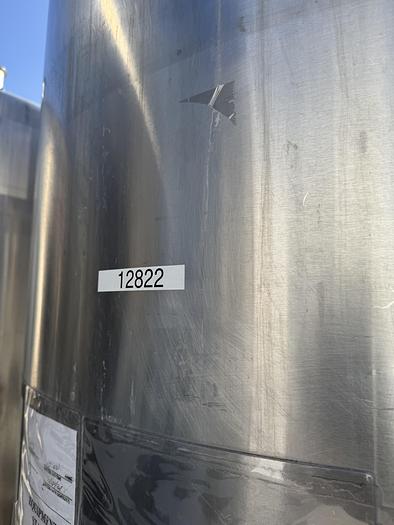 Used Tank, 550 Gallon, 316 Stainless Steel, Dome Top, Cone Bottom, Portable