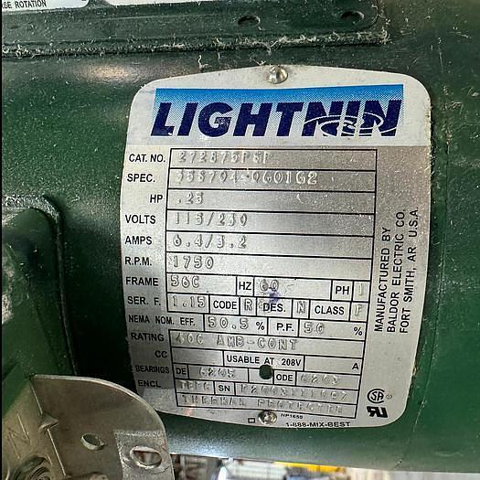 Used Tank, 170 Gallon, 316 Stainless Steel, Jacketed, Agitated