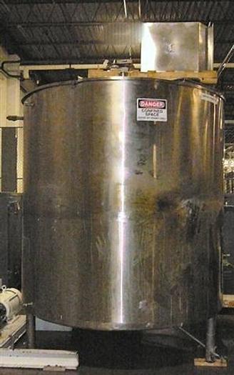 Used 1,500 gallon Tolan Jacketed Tank w/ Mixer