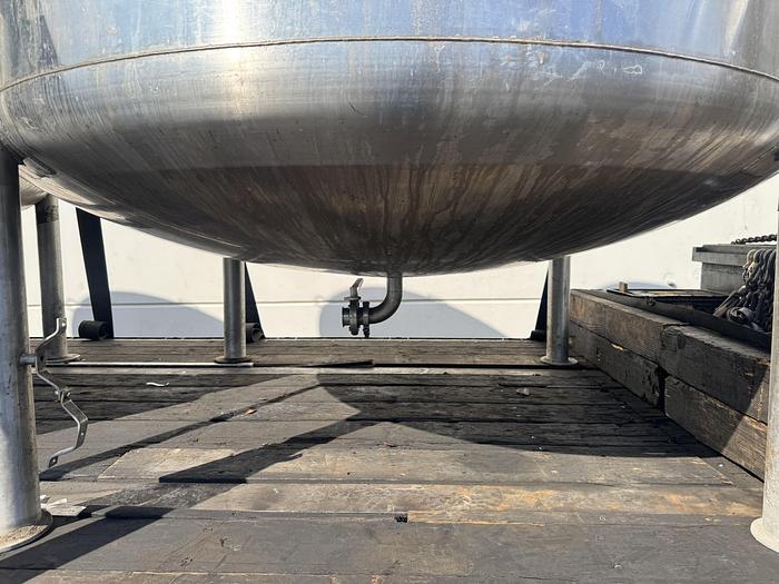 Used Tank, 1,300 Gallon, 316 Stainless Steel, Dish Bottom, JV Northwest