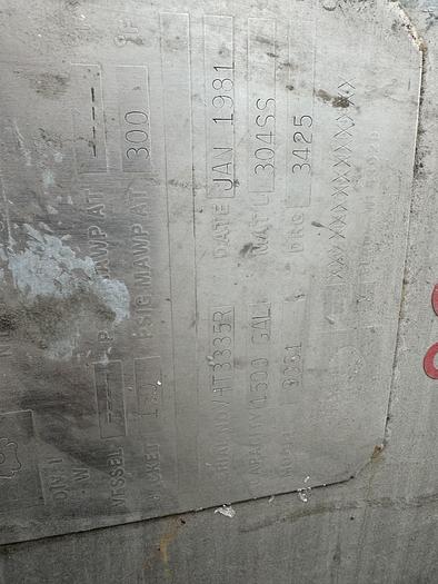 Used 1,500 Gallon Jacketed S.S. Tank