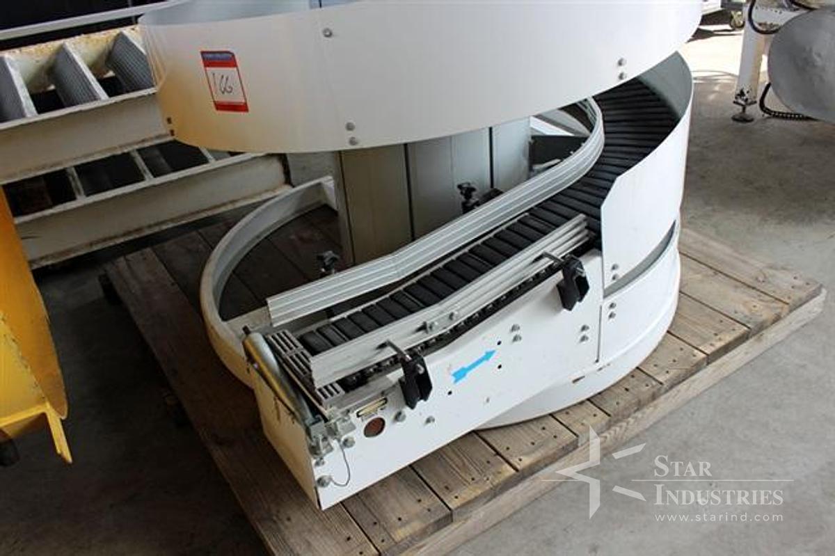 Used Ryson Spiral Conveyor, 8' tall x 8" wide belt