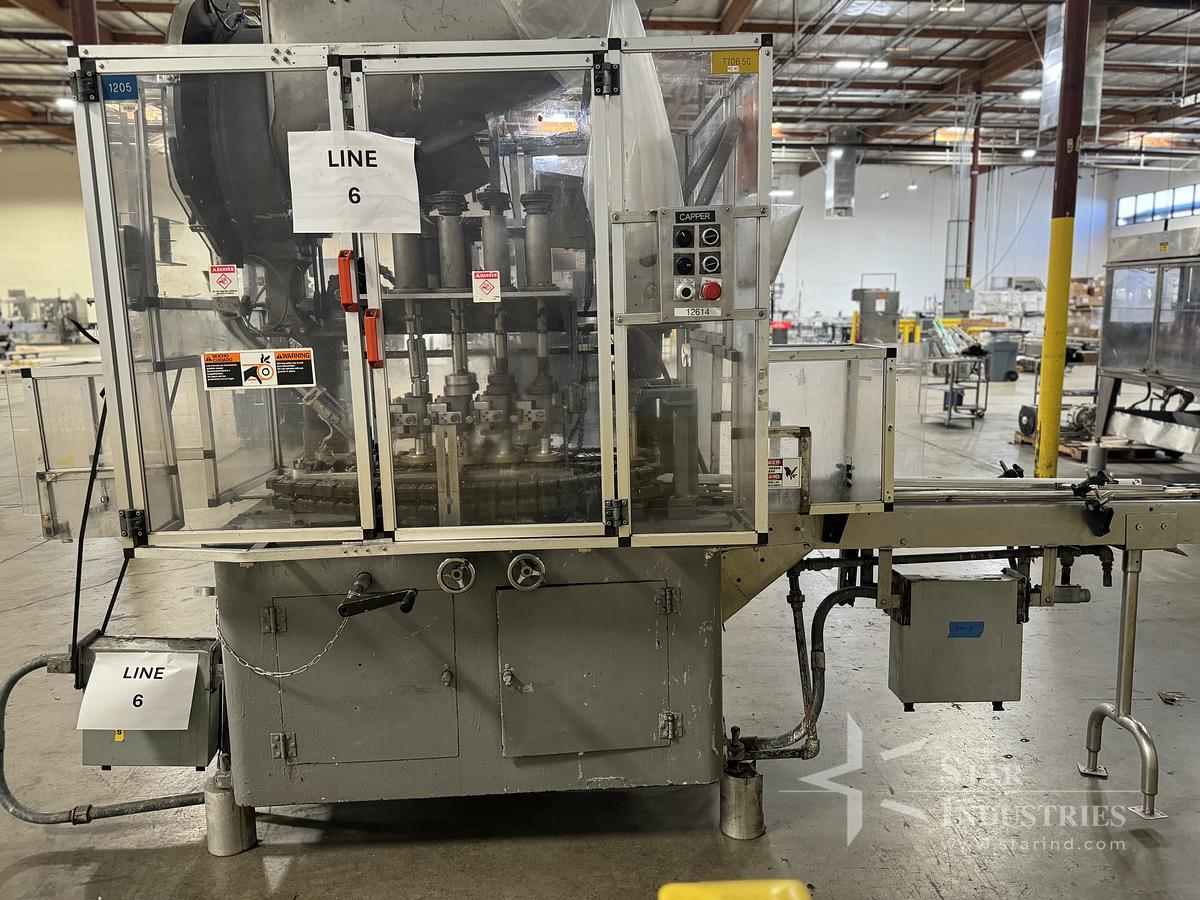 Used 4 Spindle Capper w/Hopper