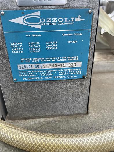 Used Cozzoli 16 Head Piston Filler Model VR840