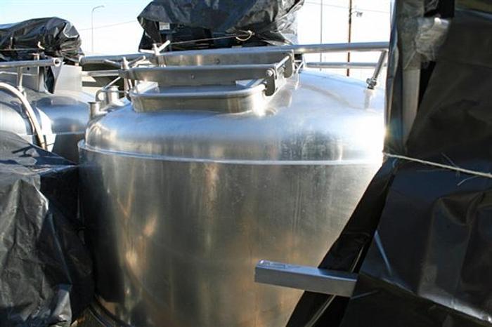 Used Twin 750 gallon jacketed Tanks on Mezzanine