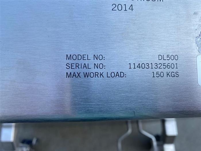 Used E/H/S Solutions Stainless Steel Drum Cart, Model DL500, 150 kg max.