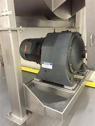 Used 400 Cu Ft Aaron Process Ribbon Blender, S/S, 75 Hp