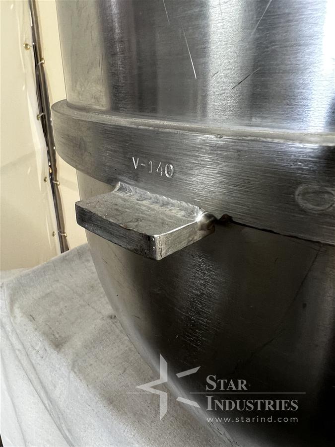 Used Hobart Equivalent Stainless Steel Mixing Bowl 140 Quarts