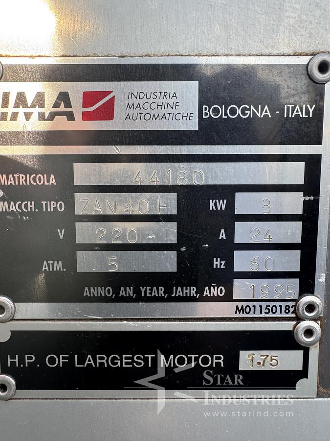 Used IMA Model Zanasi 40F Encapsulator