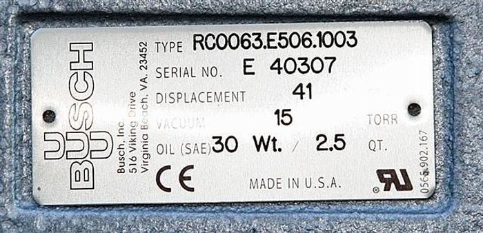 Used Busch Vacuum Pump
