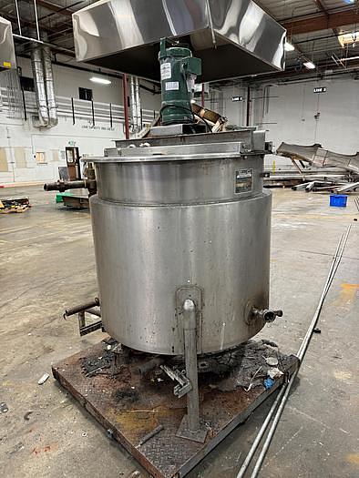 Used Tank, 170 Gallon, 316 Stainless Steel, Jacketed, Agitated