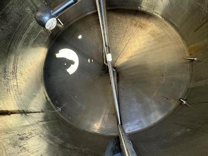 Used Tank, 1,000 Gallon, S/st, Jkt, DCI, Scrape Agit, CB/DT