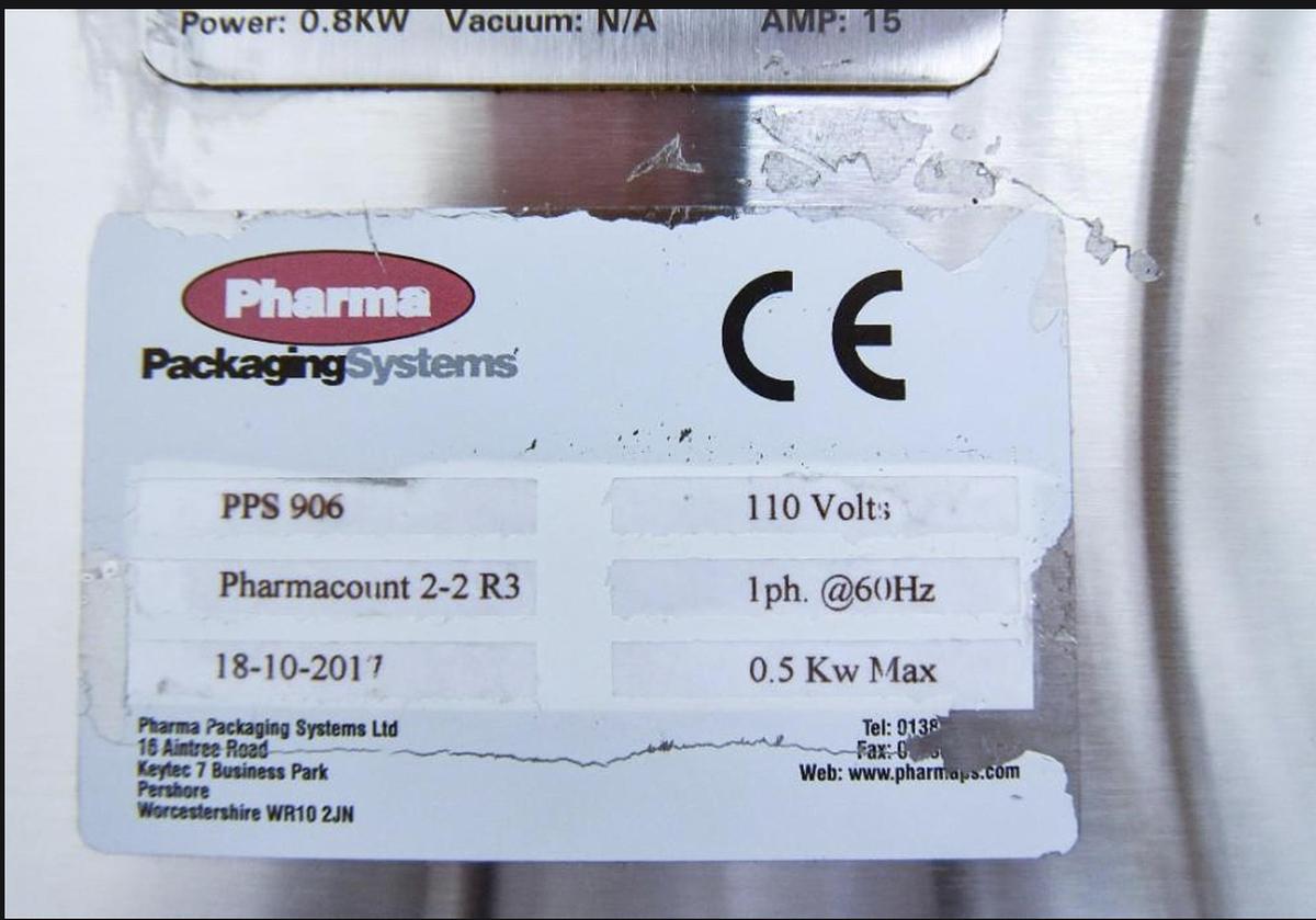 Used  Pallay Pack #2-2 BFnt  Tablet Counting Machine