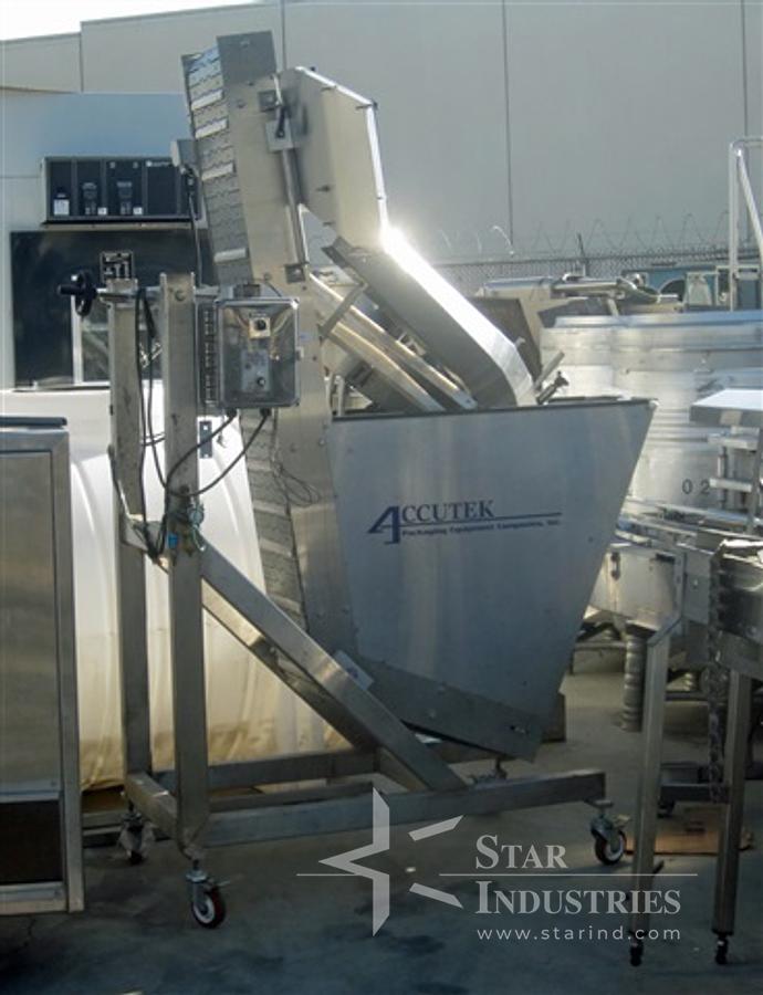 Used Accutek 8-spindle Capper w/ Elevator & Conveyor