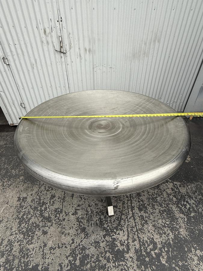 Used 48” Stainless Steel Rotary Accumulation Table