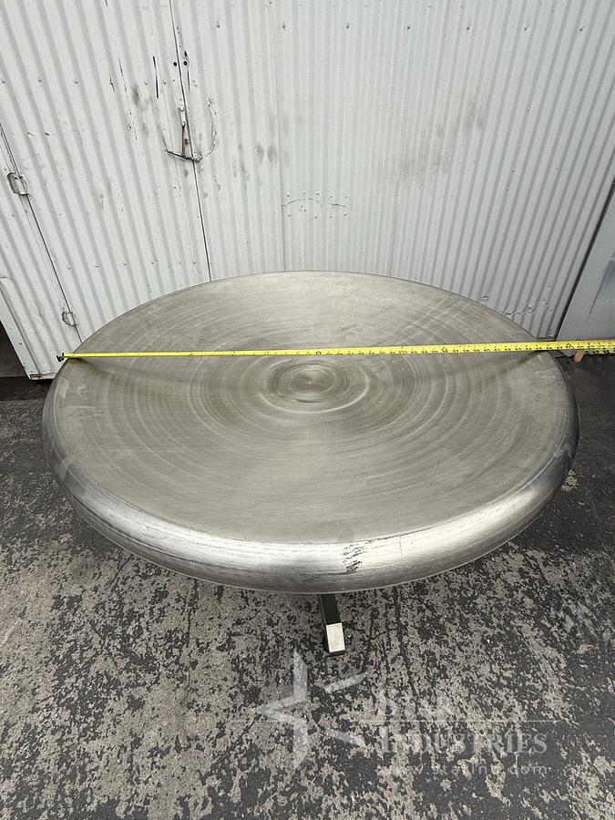 Used 48” Stainless Steel Rotary Accumulation Table