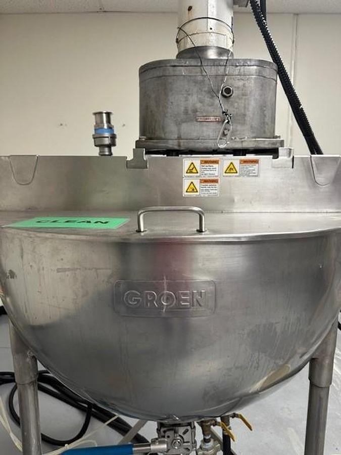 Used Kettle, Groen 80 Gallon Twin Agitated, Jacketed, 316 Stainless Steel