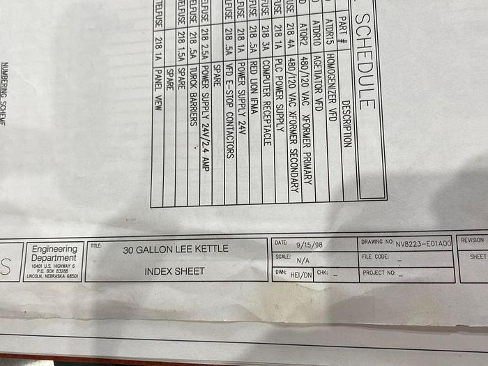 Used Lee 30 Gallon Tri Mix Vacuum Processor