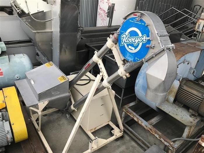 Used 4.5" x 12',  180 Degree Aesus Slat Conveyor