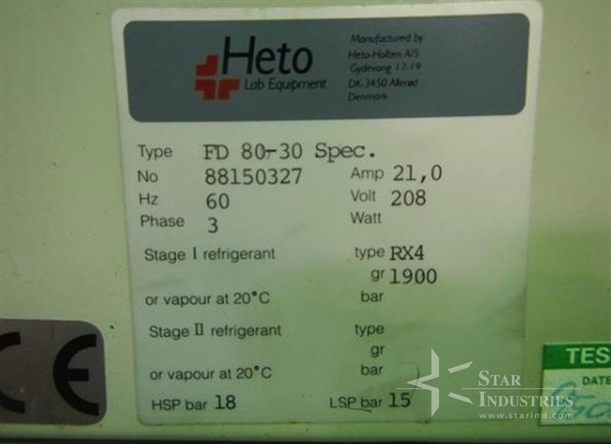 Used Hull LX8 laboratory 5 shelf Stoppering Freeze Dryer