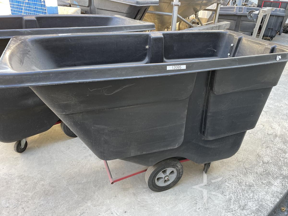 Used Rubbermaid Black Plastic Disposal Bin