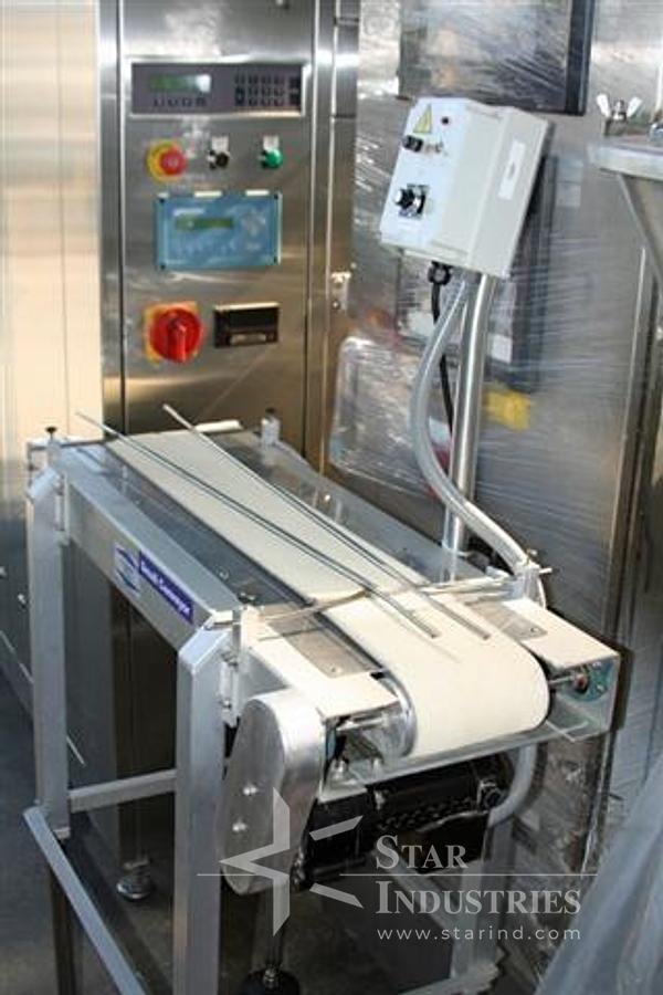 Used Conveyor, 34" x 6", variable speed, s.s. frame, plastic belt