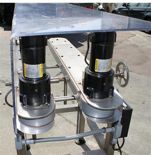 Used Conveyor, 3" x adjustable width, variable speed, beltless