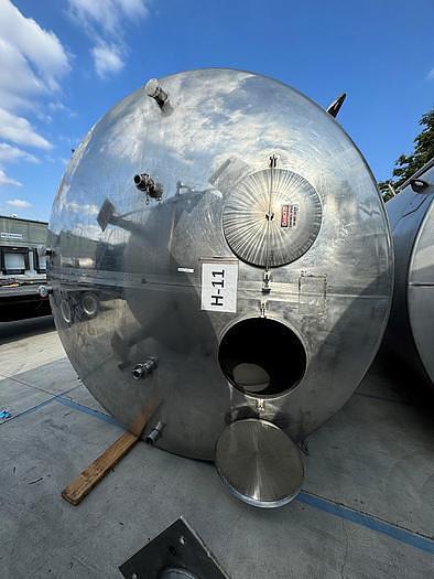 Used Tank, 6,000 Gallon, 316 Stainless Steel, Dish Bottom, Legs, Dual