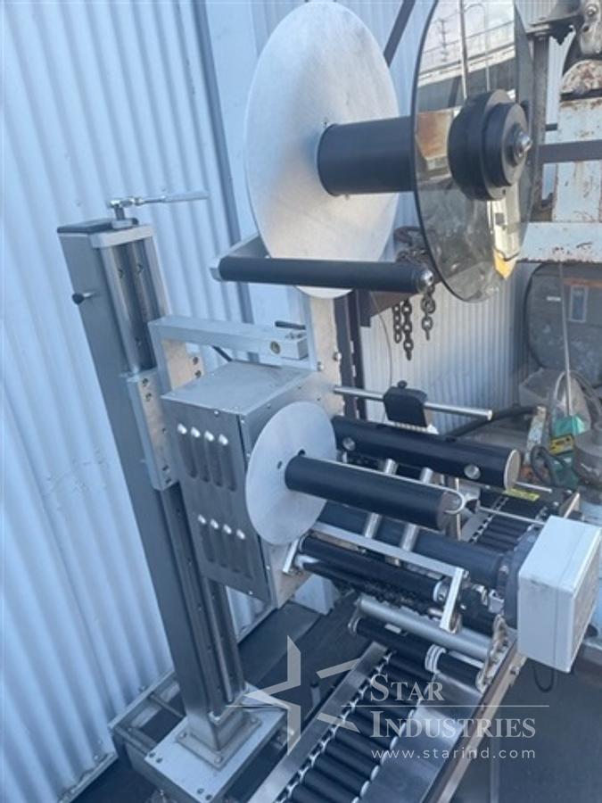 Used Quadrel Econoline Vertical Roller Labeler, 48" x 4" belt