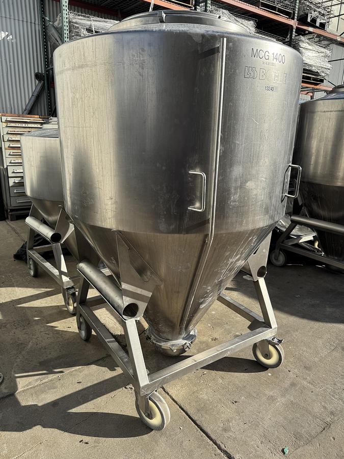 Used Bohle Bin, Stainless Steel