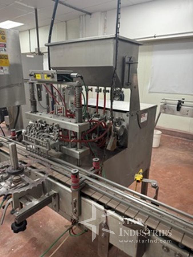 Used Pack West 6 head Piston Filler, Model LSN Series 2 Super CM-6
