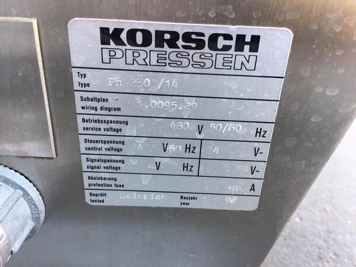 Used One used Korsch 14 station D-tooled PH230 Tablet Press
