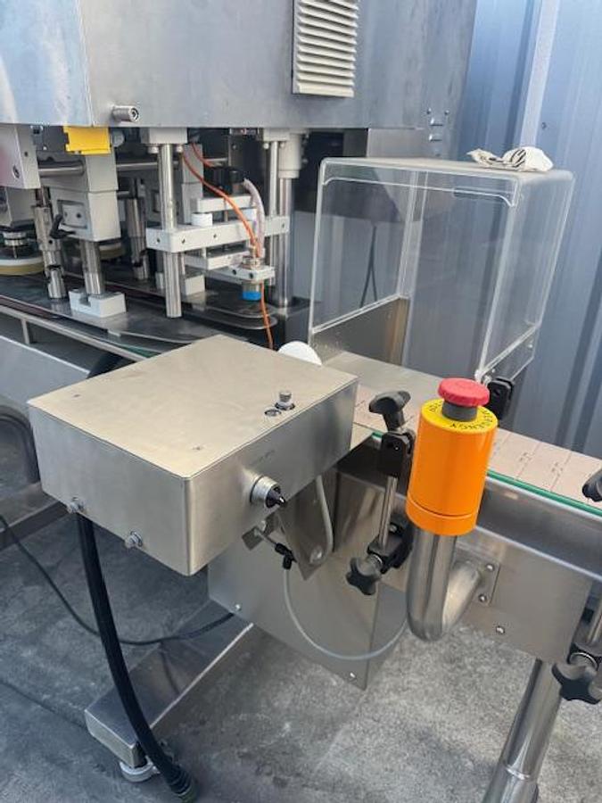 Used CVC 8-spindle Capper w/ Elevator & Conveyor