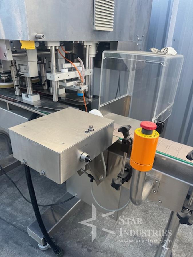 Used CVC 8-spindle Capper w/ Elevator & Conveyor