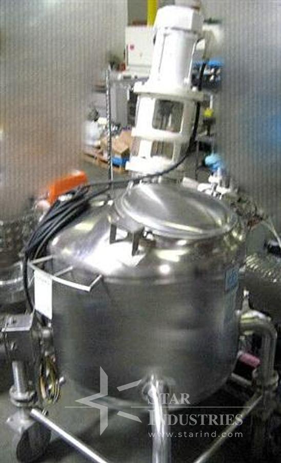 Used 250 liter 316ss Cherry Burrell Tank w/ 1.5 hp Homogenizer
