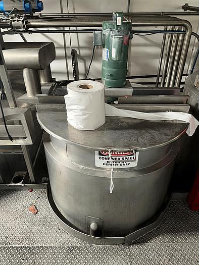 Used Tank, 170 Gallon, 316 Stainless Steel, Jacketed, Agitated