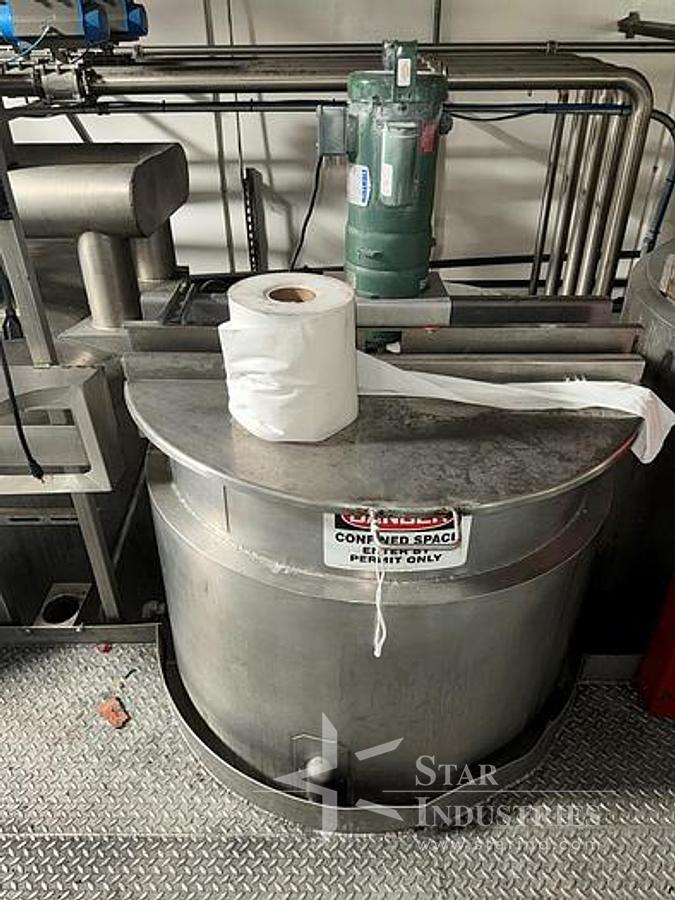 Used Tank, 170 Gallon, 316 Stainless Steel, Jacketed, Agitated