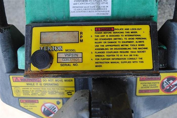 Used Lightnin .5 HP Stainless Steel Vektor Mixer