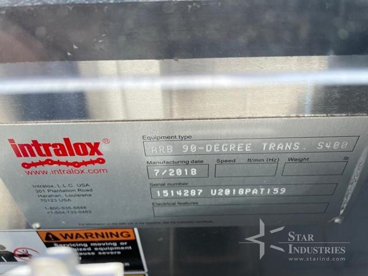 Used Intralox Model ARB 90 degree Transfer Conveyor