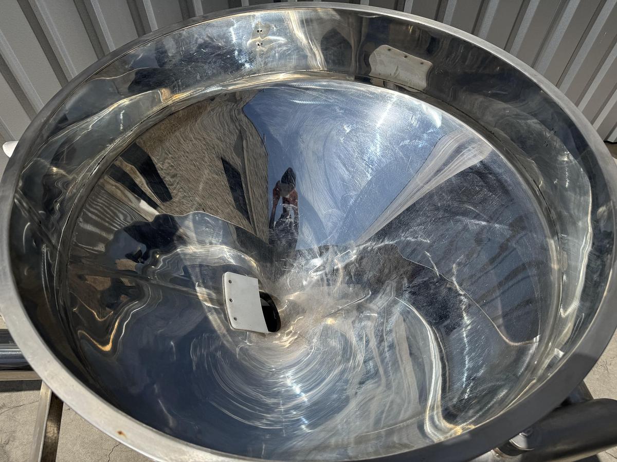 Used Stainless Steel Screw Conveyor, 96'' drop discharge