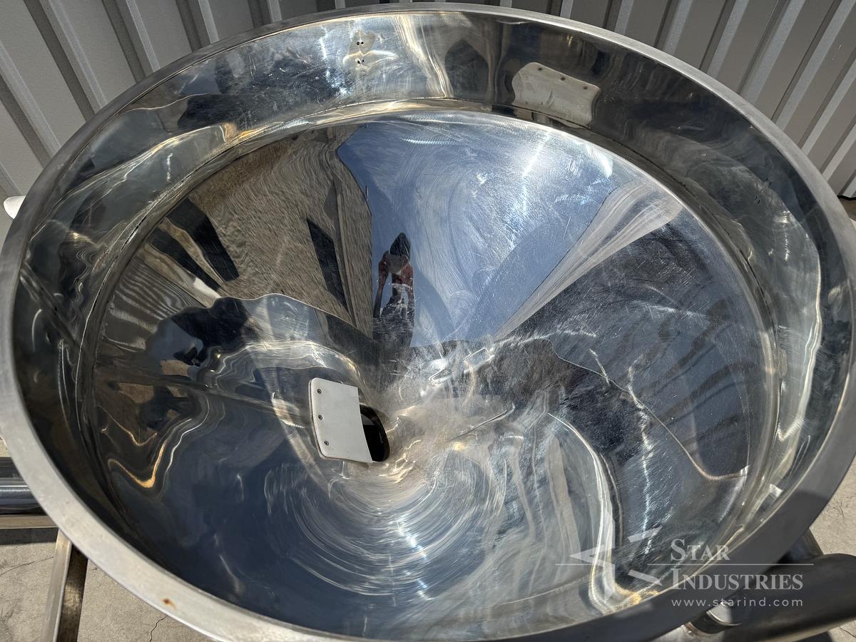 Used Stainless Steel Screw Conveyor, 96'' drop discharge