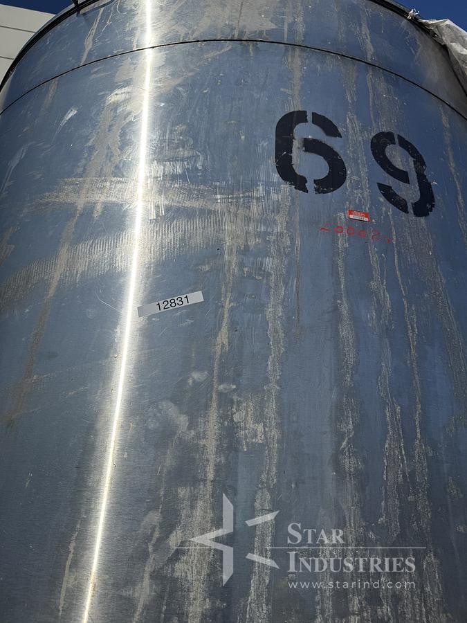 Used Tank, 1,300 Gallon, 316 Stainless Steel, Dish Bottom, JV Northwest