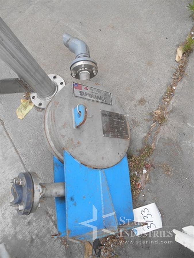 Used 16.6 SQ FT TRANTER SUPERMAX HEAT EXCHANGER, S/S