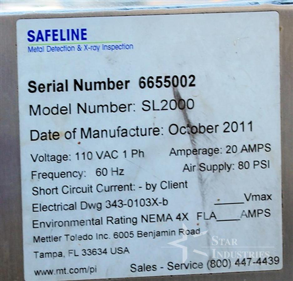 Used Mettler-Toledo Safeline SL 2000 Metal Detector